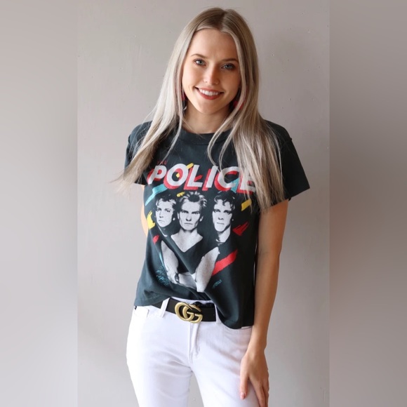 Daydreamer The Police Painted Reverse Girlfriend Tee - Picture 3 of 9